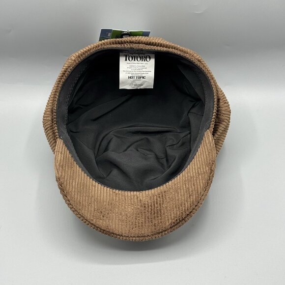 Studio Ghibli My Neighbor Totoro Brown Corduroy Cabbie Hat NEW - Picture 7 of 8